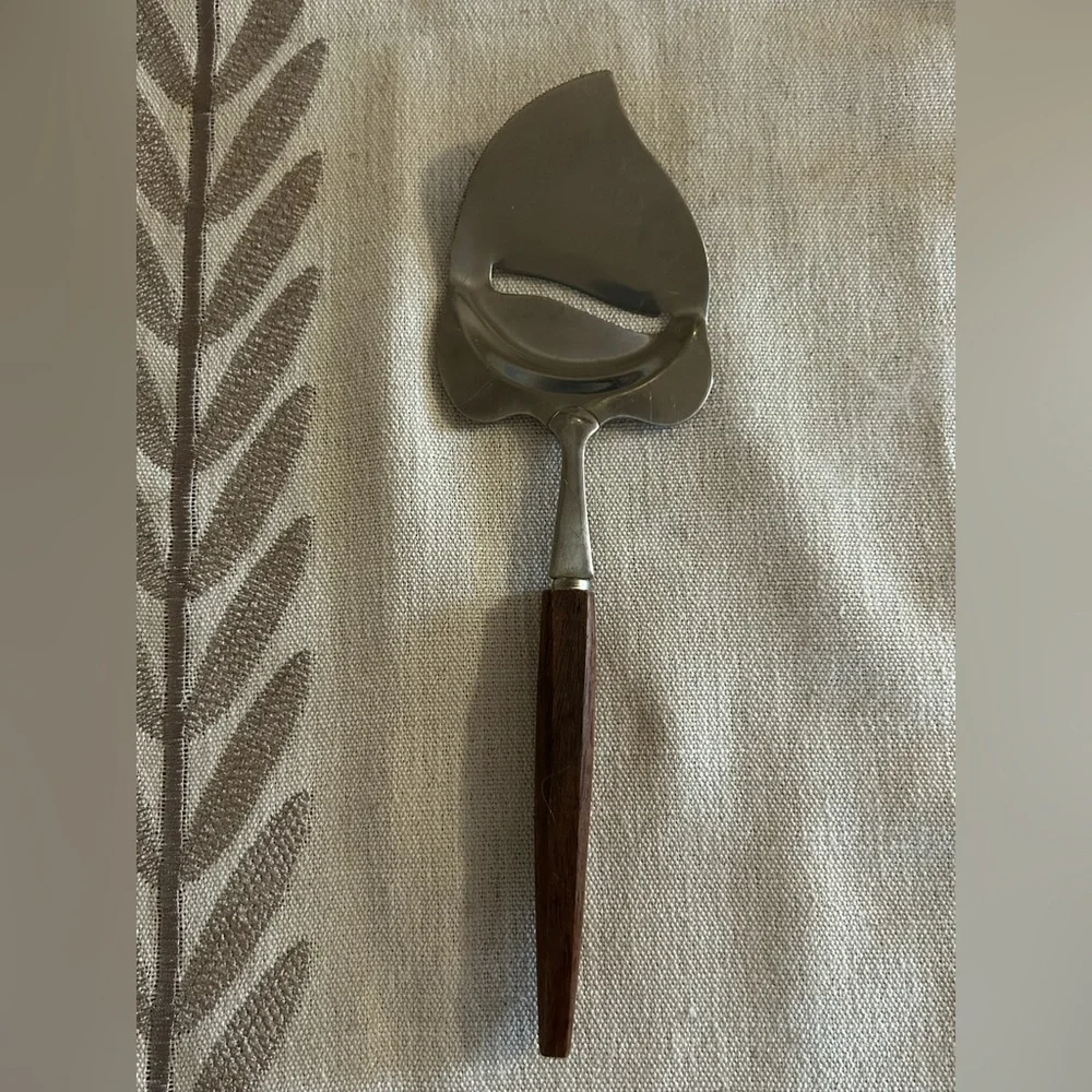 Vintage Stainless Steel Cheese Slicer With Wood Handle Japan kitchen Utensil